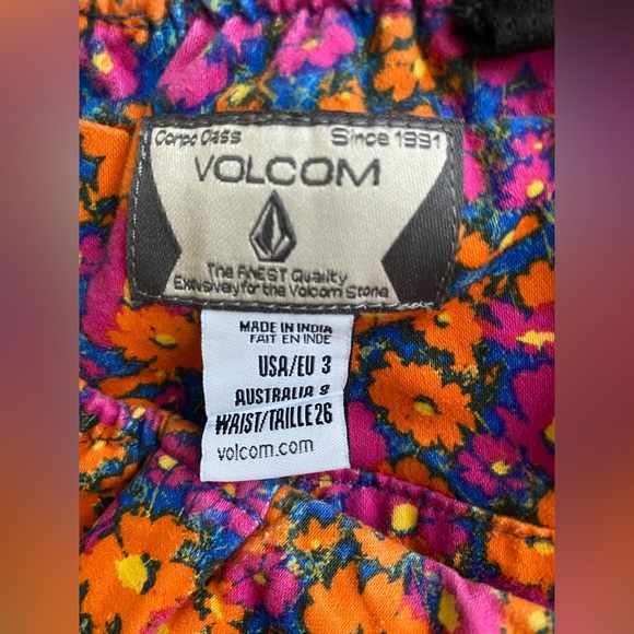 Volcom Women’s Floral Tube Top Strapless Frochickie Dress Size Small (US 3) - Picture 9 of 12